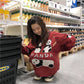 Autumn  Winter Cartoon Pullover Sweater Casual Fashion Long-sleeved Loose Sweater Girl Student Jacket