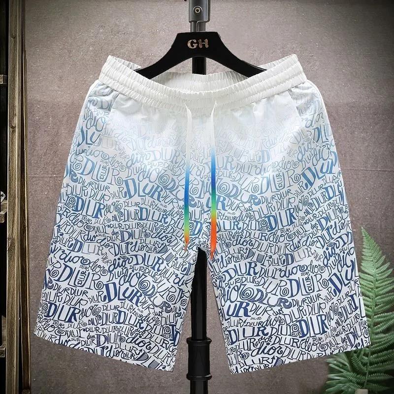 Summer Men's Ice Silk Shorts Thin Five-point Pants Sports Pants Loose Casual Pants Trend Beach Men's Pants