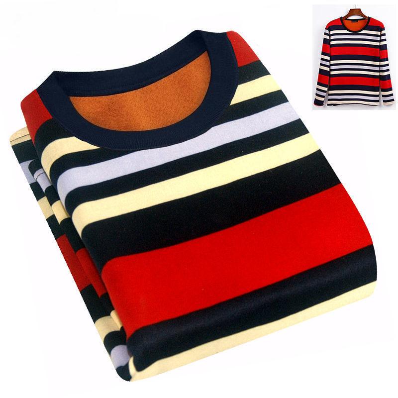Men's Thick Printed Thermal Underwear Men's Thick Velvet Jacket Can Be Worn Outside In Winter
