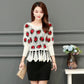 Fall/winter Women Crocheted Knit Jumper Short Pullover Batwing Sweater  Round Neck Mohair Sweater Outwear