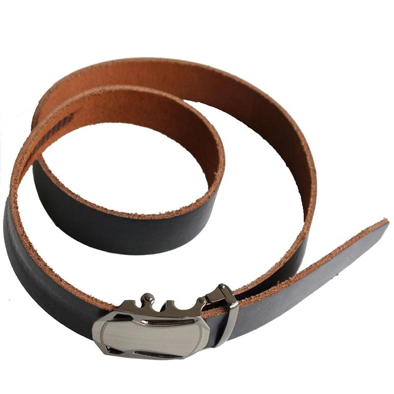 Male Lengthened 110cm-140cm Cowhide Leather Belt Alloy Automatic Buckle Wear-resistant Scratch-resistant Business Belt Husband and Dad Belt