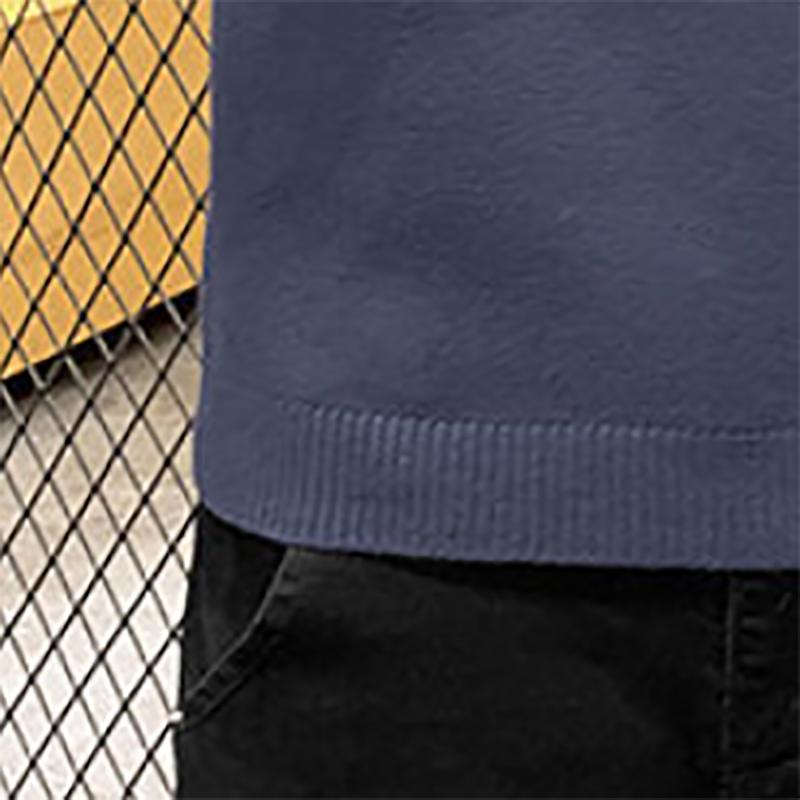Sweater Men's High Collar Plus Velvet Thickening Youth Warmth Trend All-match Autumn and Winter