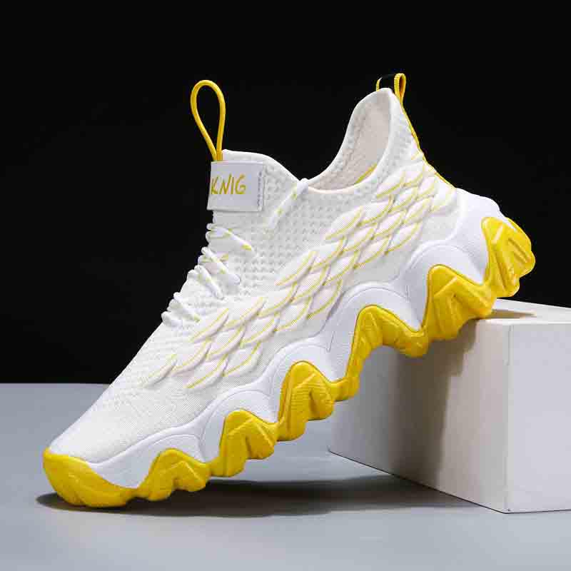 Plus Size 39-44 Fashion Summer Men Sneakers Low-top Mesh Running Basketball Shoes Outdoor Non-slip Shockproof Shoes