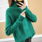 Half Turtleneck Pullover Sweater Korean Version Loose Thickened Solid Color Twist Knitted Bottoming Shirt for Women