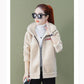 Fleece Thickened Faux Lamb Wool Coat Women's Short Korean Style Loose Autumn and Winter Hooded Top