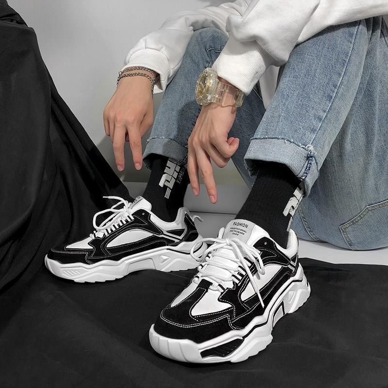 Size 39-44 Men Breathable Leather Sneakers Comfortable Basketball Shoes Women Non-slip Running Shoes Outdoor Travel Shoes