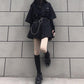 Hip-hop Style Women Sexy Black Cool Girls Shirt Skirt Spring and Summer Two-piece Skirt Suit