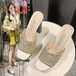 Waterproof Platform Sandals  Slippers Women Summer Fish Mouth High Heels Sexy Sandals Thick Heel Roman Women's Shoes