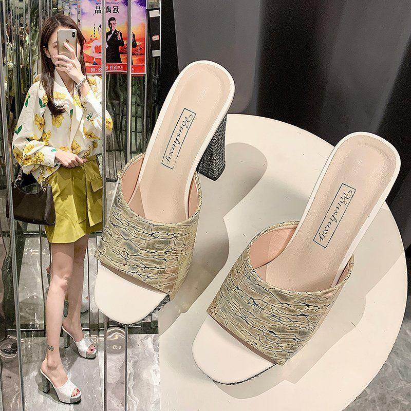 Waterproof Platform Sandals  Slippers Women Summer Fish Mouth High Heels Sexy Sandals Thick Heel Roman Women's Shoes