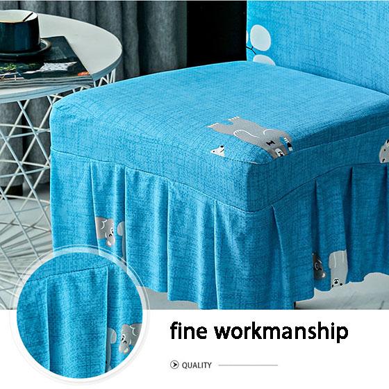 2/4/6Pcs  Stretchable Dining Chair Cover Spandex Elastic Pastoral Modern Slipcovers Furniture Cover for Kitchen Wedding