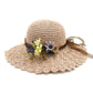 Women Summer Beach Wave Edge Sunshade Women's Straw Hat Handmade Hat