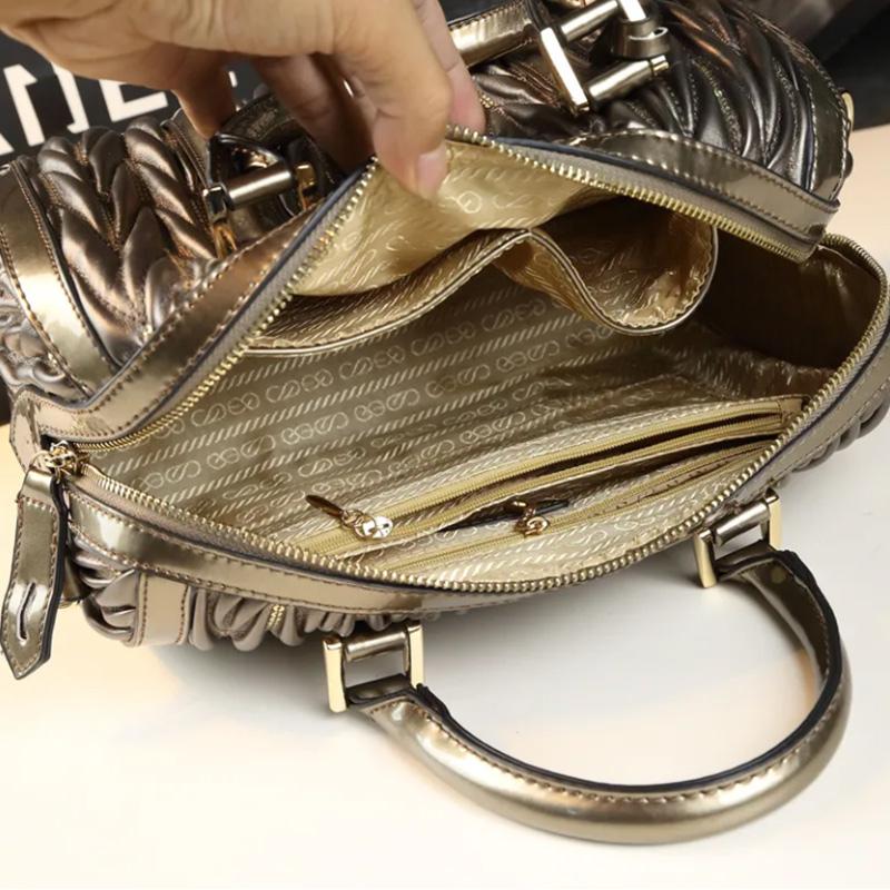 Ladies Leather Bag Trendy Fashion Large Capacity Handbag Versatile Elegant Satchel