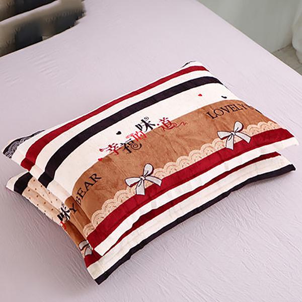 Flannel Pillow Case Pair of Adult Student Coral Fleece Pillow Case Pillow Case