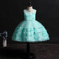 Summer Girls Dress Petal Embroidery Children's Photo Photography Clothing In The Big Children's Tutu Skirt Net Gauze Skirt