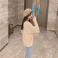 Sweater Women Loose Outer Wear Gentle Temperament Off-shoulder Long-sleeved Solid Color Pullover Sweater Top