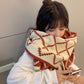 Women's Korean Version of Rhombus Knitted Wool Scarf Winter Thickening Warm Couple Scarf