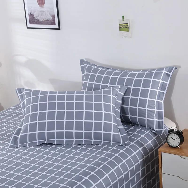 48*74cm Pastoral Style Cotton Pillowcases A Pair of Quilted Thickened Large Pillowcases