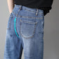 Cropped Straight Jeans Women's Loose Spring, Autumn and Summer Thin Breeches High-waisted Wide-leg Pants