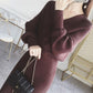 Autumn and Winter Mid-length Sweater Fashion V-neck Jacket Bat Sleeve Young Women Knitted Skirt
