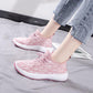 Spring Women's Shoes Korean Style Breathable Shoes Running Casual Fly-knit Old Shoes