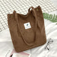 Bags Women  Corduroy Shoulder Bag Reusable Shopping Bags Casual Tote Female Handbag