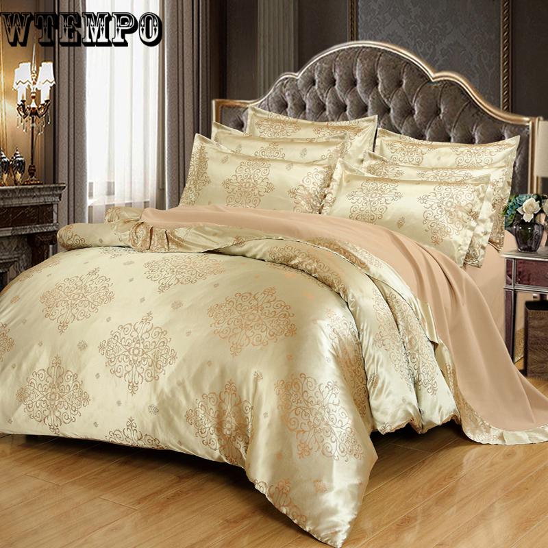 Luxury Bedding Sets Jacquard Queen Duvet Cover Set Wedding Bedclothes Bed Linen Quilt Cover