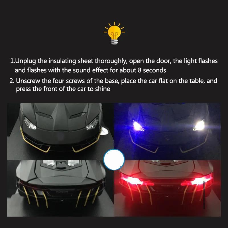 High Imitation Sports Car Car Accessories Center Console Decoration Zinc Alloy Supercar Model