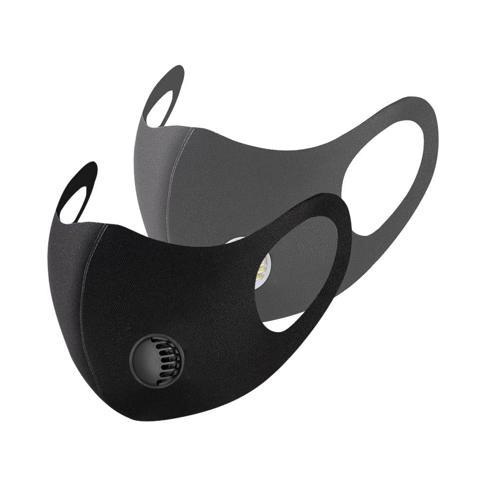 Cotton Black White Valve Mouth Face Masks Anti PM2.5 Dust Maske Washable Reusable Mouth Cover Filter