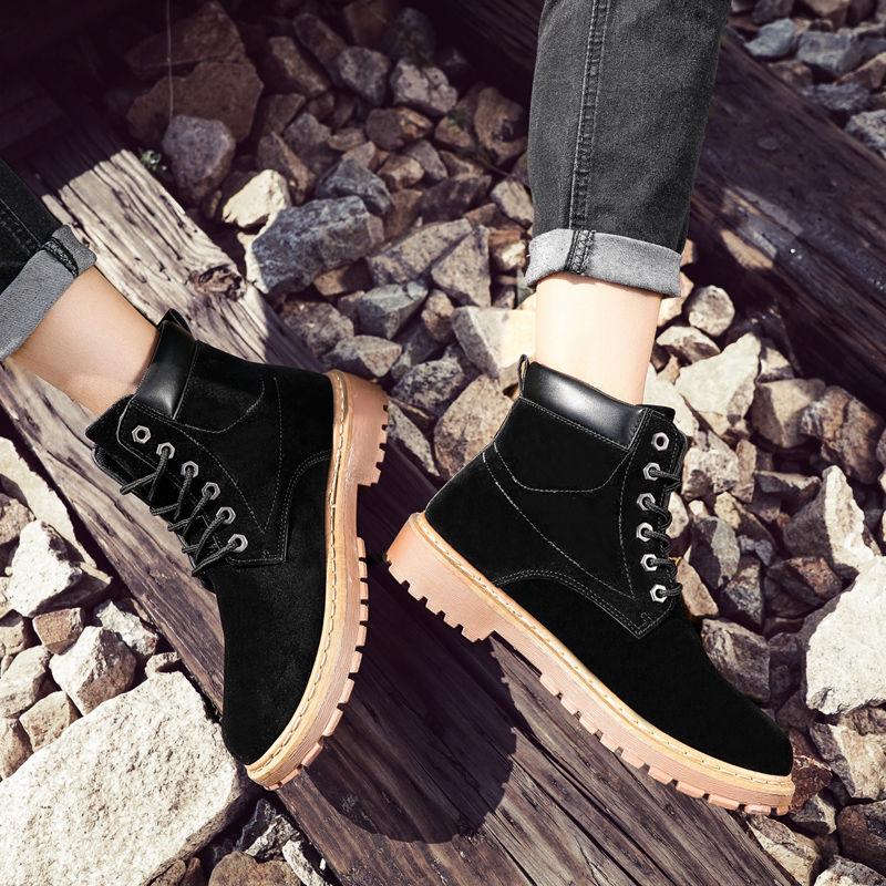 Autumn Martin Boots Men's High-top Shoes British Style Men's Leather All-match Motorcycle Boots