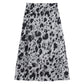 Women's Summer A-line Skirts Large Size High Waist Slim Mid-length Skirt Leopard Print Casual Hip Skirt