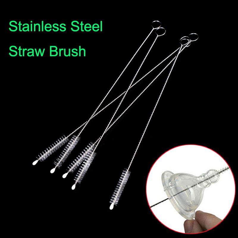 10Pcs/set Household Kitchen Clean Tool White/Black Nozzle Bottle Tube Cleaning Brush Set