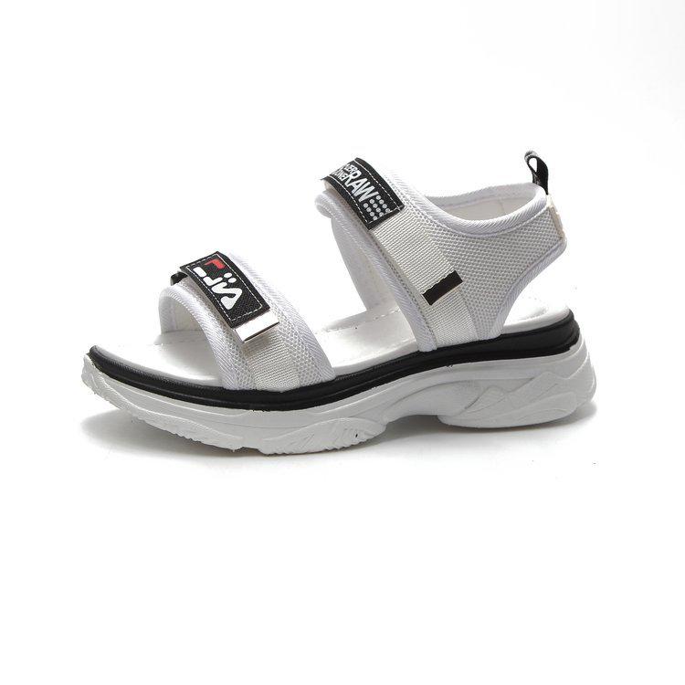 Sandals Female Wild Casual Students Sponge Cake Bottom Velcro Thick Bottom Beach Shoes Women