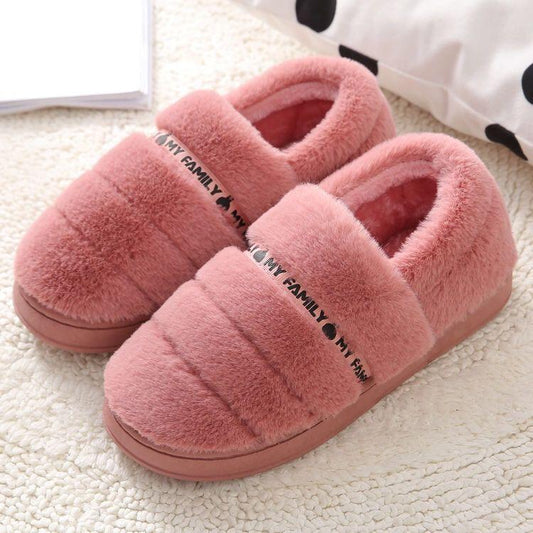 Cotton Shoes Thickened Indoor Warmth Plush Autumn and Winter Home Couple Non-slip Soft-soled Shoes