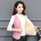 Autumn and Winter Down Cotton Vest Women Plus Velvet Light and Thin Slim Short Inner Wear Warm Inner Tank Top Can Be Mechanically Washed