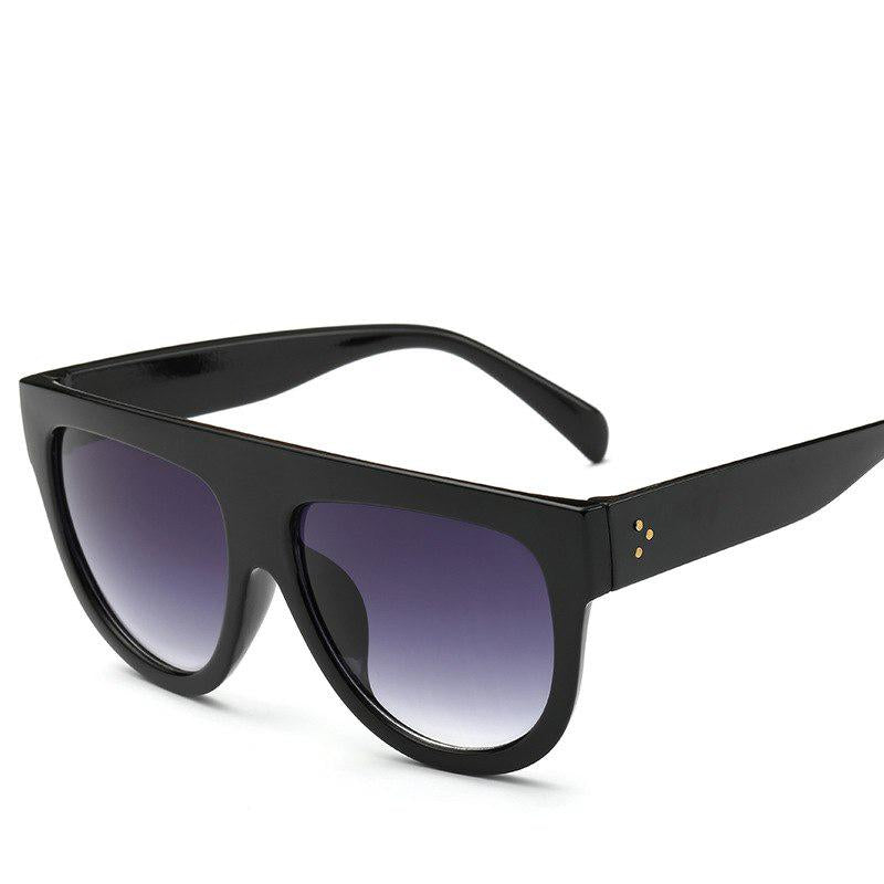 WTEMPO Ladies 2019 Vintage Sunglasses Woman Flat Top Mirror Sun Glasses Cat Eye Sunglasses