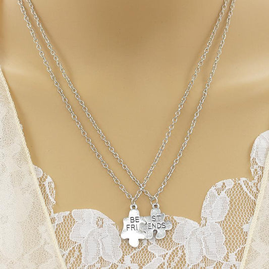 Best Friends Pendant Necklace Two-Piece Splicing Necklace Jewelry