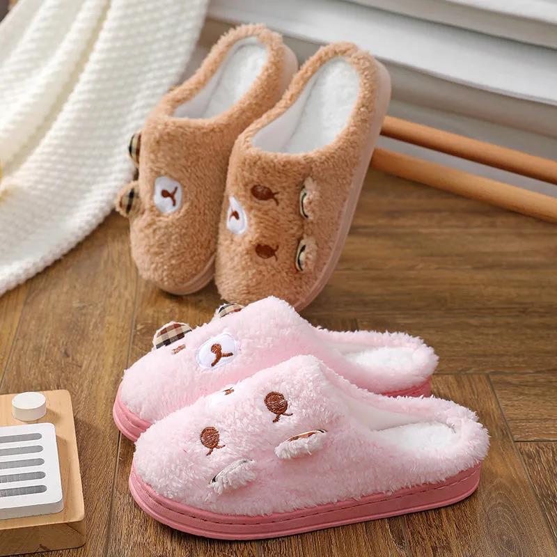 Couple Cotton Slippers Autumn and Winter Cotton Slippers Men and Women Cute Slippers