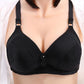 Large-size Thin Ladies Bra Gather Type Non-wireless Breastfeeding Anti-sagging Micro-adjustment Non-magnetic Bra Underwear