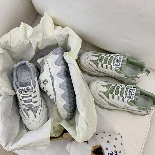 2020 Platform Sneakers Women Spring Dad Shoes Height Increased Casual Shoes Breathing Leisure Shoes