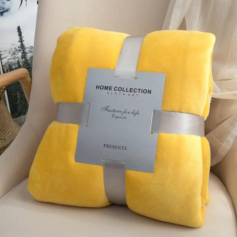 Double Thickened Lamb Fleece Blanket Quilt Coral Fleece Nap Blanket Winter Warm Blanket