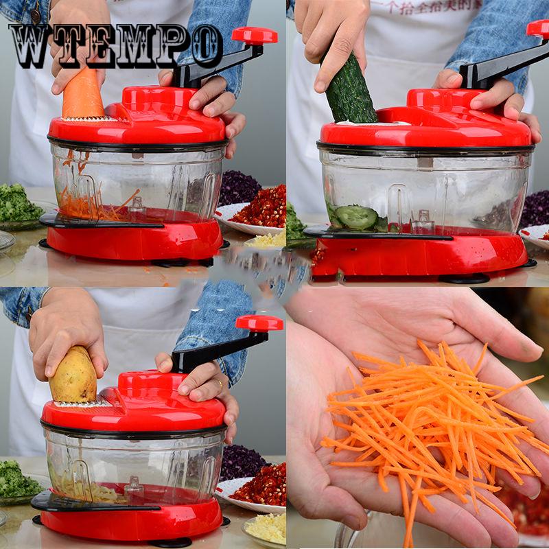 Dicing Machine Manual Food Chopper Vegetable Fruits Nut Onion Hand Power Mincer Blender Mixer
