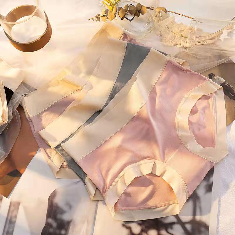 3PCS Soft and Non-sensing Modal Panties In The Waist Bag Hip Cotton Inner Crotch Seamless Breathable Girl Briefs Seamless Panties for Ladies
