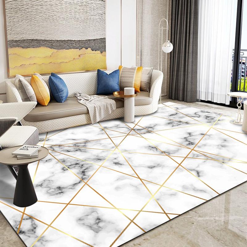 Simple Living Room Carpet Rectangular Coffee Table Floor Mats Nordic Geometric Sofa Coffee Table Bedroom Large Area Carpet