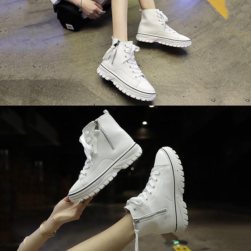 Fashion High-top Canvas Shoes Outdoor All-match Spring and Summer Shoes Ladies Trendy Casual Work Shoes