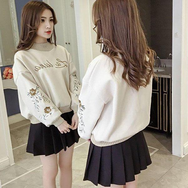 Gold Velvet Short Coat Spring and Autumn Loose Thick Double-sided Fleece Sweater