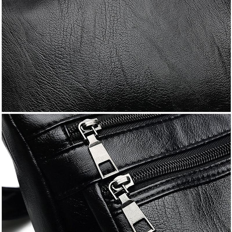 Women Multi-Layer Crossbody Bags Portable PU Leather Large Capacity Classic Soft Surface Casual