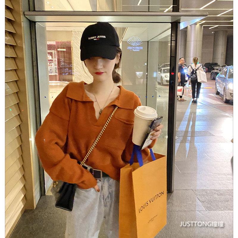 Autumn and Winter Loose Bottoming Shirt European and American Style Fashion Casual Sweater Short Pullover Knitted Blouse