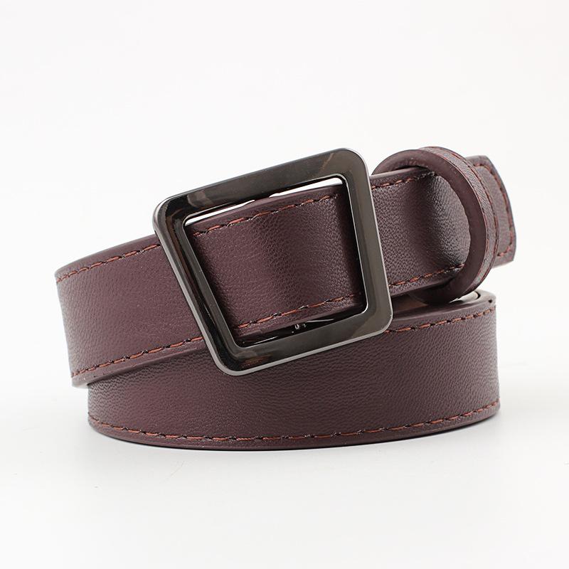 Belts Women Leather Imitation Paint Surface Alloy Buckle