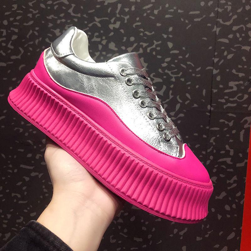 Tide Sponge Bottom Small White Shoes Female 2020 Spring Increase Shoes Korean Version of The Wild Harajuku Casual Thick Bottom Shoes