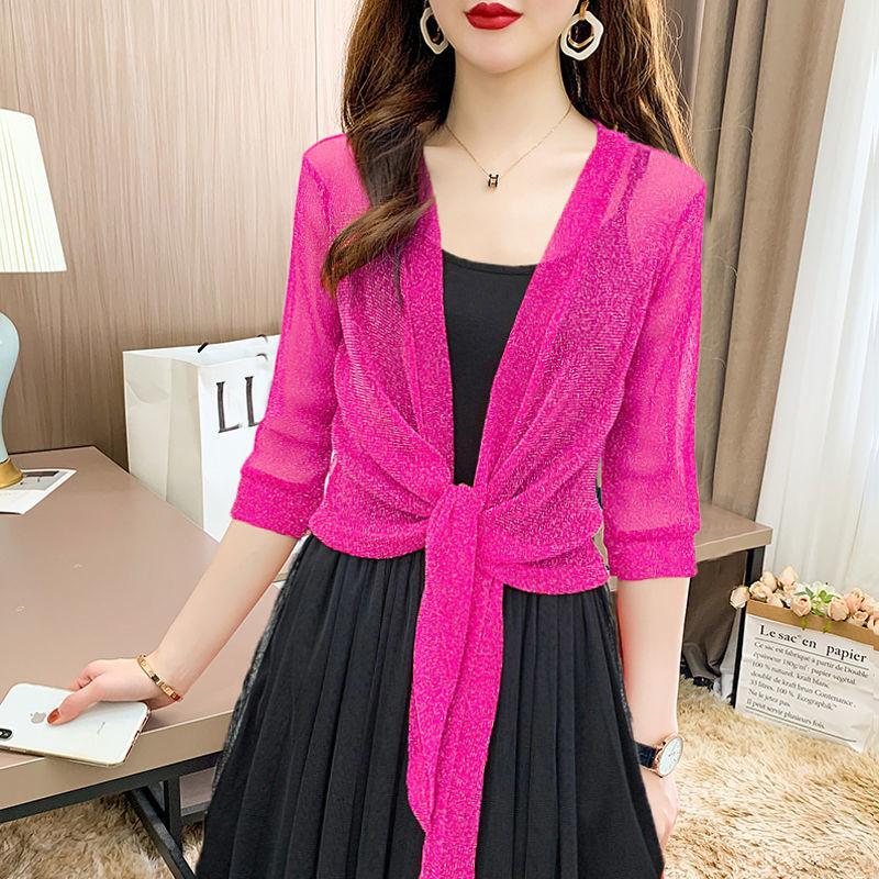 Short Cardigan Shawl Plus Size Ladies Thin Lace Shawl Fashion Breathable Sun Protection Clothing